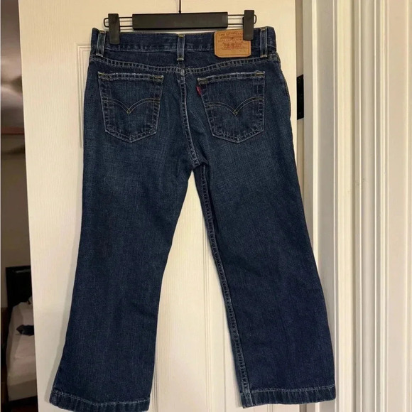 VTG Levi's 502 superlow button fly straight leg Capri jeans Size 5 JR M - Picture 4 of 8